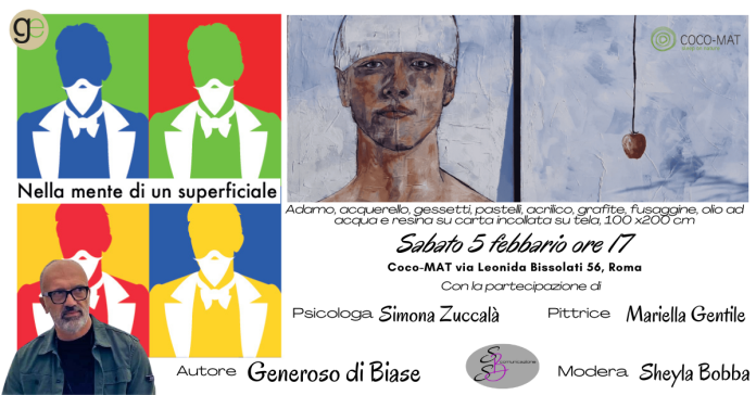 Sabato 5 febbraio, dalle 17, in via Leonida Bissolati 56 per parlare di superficialità, amore, arte e crescita in un salotto letterario